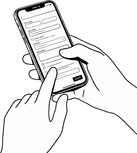 Llena el formulario de inicio